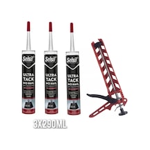 Özerden-selsil Ultra Tack No Nail Ultra Güçlü Yapıştırıcı 3x290ml + Silikon Tabancası