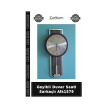 Özel Üretim Dekoratif Salon Ev Hediyesi Ahşap Görünümlü Geyikli Duvar Saati Sarkaçlı Alk1579