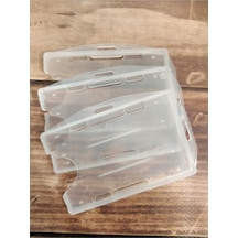 3lü Yatay Dikey Çift Taraflı Şeffaf Kart Koruyucu