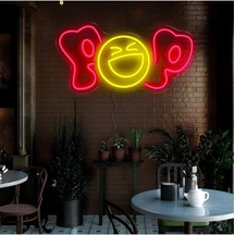 Pop Yazılı Ve Şekilli Neon Tabela Pembe