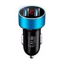Herşey Fırsat Oto Telefon Şarj Cihazı 2Li Usb-Mavi