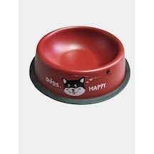 16 Oz Çelik Mama Kabı Kırmızı 18 Cm