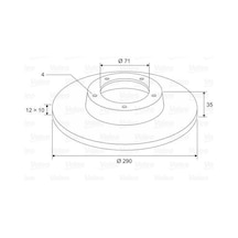 VALEO 197484 FREN DİSKİ ARKA 308 07- 3008 09- DS