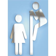 M3 Decorium Wc Dekoratif Ayna Gümüş