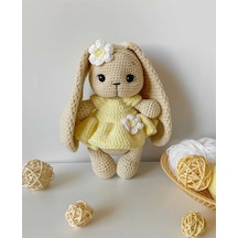 Amigurumi Uzun Kulaklı Tombik Tavşan Papatya