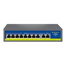 Novacom Nvc-hıf0820gbl-c 8+2 Port Gigabit Uplink Poe Switch 250m Extend Modlu