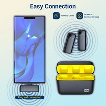 Yaka Mikrofonu Şarj Kutusu İle Canlı Röportaj İçin 2.4g Kablosuz