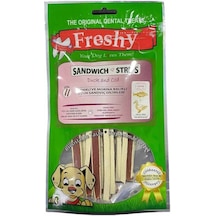 Freshy Sandwich Strips Ördekli ve Morina Balıklı Yetişkin Köpek Ödülü 80 G