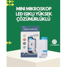 Led Aydınlatmalı 80 200 Kat Büyütmeli Cep Mikroskop - Lisinya