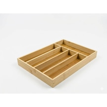 Tr 33x25 Cm Bambu Çatal Kaşıklık Bölmeli Çekmece İçi Kaşık Çatal Düzenleyici Diğer