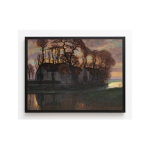 Mondrian Akşamleyin Duivendrecht Yakınlarında Çiftlik Çerçevesiz Poster 21x30 Cm A4 Tablo
