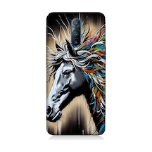 Oppo Rx 17 Pro Uyumlu Renk Patlamalı At Desenli Silikon Kılıf Çok Renkli
