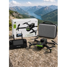 R68 Ekranlı Kumandalı Fırçasız Motor Drone Engel Tanıma Sabitleme Katlanabilir Drone