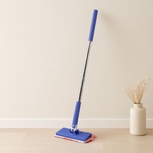 Otomatik Bez Değiştiren Mop 360 Döner Başlık 66 Cm Sap Çok Renkli