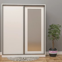 Lineer Sürgülü Gardırop Mdf Antrasit