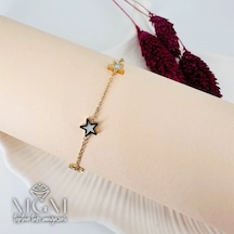 Mepa Gold Sedef Taşlı Çelik Bileklikler 16+5 Cm Uzatma Payı - Kbl0134 Najmaddin Altın