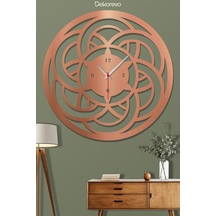 Sarmal Metal Duvar Saati - Bronz - 75 X 75 Cm