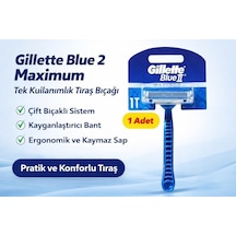 Jilet Blue 2 Maximum Tek Kullanımlık Tıraş Bıçağı 1 Adet