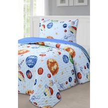 Space Genç Ve Çocuk Tek Kişilik Yatak Örtüsü 180x240 Çok Renkli