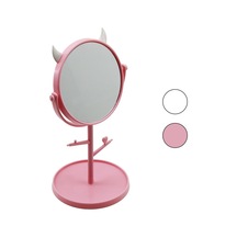 İbico İ15-026 Makyaj Aynası 15cm Takılık Sepetli 15cm 6" Yuvarlak Boynuzlu Takı Askılıklı Diğer