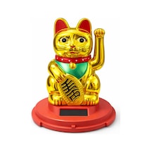 4 Adet Pati Salayan Şans Kedisi Maneki Neko Figür, Pati Sallayan Plastik Masaüstü Dekor, Lucky Cat Süs