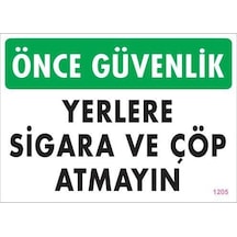 Ve Atmayın Uyarı Levhası 25x35 Kod:1205