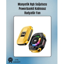 Rgb Işıklı Girdap Fanlı Mobil Soğutucu Manyetik Montaj Type-c
