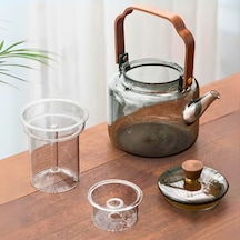 Akasya Saplı Demlik - 1200 Ml - Borosilikat Cam Diğer