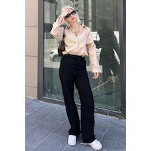 Madmext Mad Girls Bej Oversize Gömlek Mg1369-bej Bej