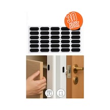 30'lu Yapışkanlı Siyah Eva Dolap Çekmece Kapağı Ses Stoperi Tamponu Koruyucu Engelleyici 22 Mm Oval Diğer