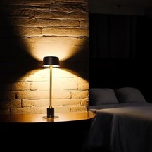 Led Meragold Masa Lambası, 3000k Günışığı, Şarj Edilebilir, Taşınabilir, 3 Kademe Dokunmatik Parlaklık Ayarı, Alüminyum Gövde, Mermer Görünüm, Restoran, Yemek Masası, Yatak Başı Ve Çalışma Masası İçin .