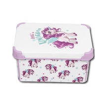 Style Box Unicorn Desenli 5 L Dekoratif Saklama Kutusu Çok Renkli