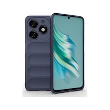 Zore Tecno Spark 20c Kılıf Esnek Tpu Oyuklu Arka Yüzey Tasarımlı Nvth Etnik Silikon Kapak - Lacivert