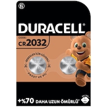 Duracell Özel 2032 DL2032/CR2032 3V Lityum Düğme Pil 2'li