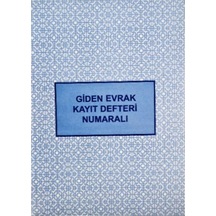 Gürmat 20x28 40 Yaprak Karton Kapak Giden Evrak Kayıt Defteri Numaralı Kod:086