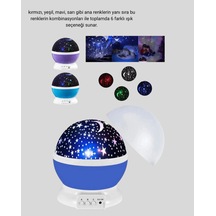 Gece Lambası 6 Modlu Renkli Led Xuuczzzstargecelambası-2 Çok Renkli