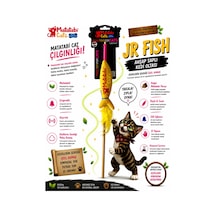 Jr. Fish Kedi Oltası Ahşap Saplı, Sesli Kumaş Kedi Oyuncağı Kedi Nanesi/otu İçermez