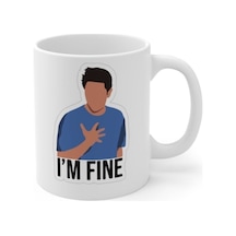 Friends Ross Is Fine Baskılı Kupa Bardak Beyaz