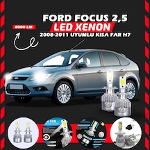 Ford Focus 2.5 2008-2011 Kısa Far Uyumlu Şimşek Etkili Led Xenon Performance Series H7