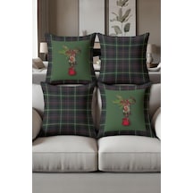 Dijital Baskılı Yumuşak Dokulu 4 Lü Kırlent Kılıfı Takımı 43x43 Cm Krl0042 Renkli