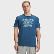 Under Armour 60/40s Armour Globe Erkek Mavi Polo Yaka Tişört