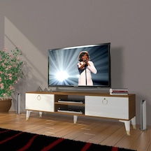 Decoraktiv Eko 140 Mdf Dvd Gold Tv Ünitesi Tv Sehpası - Ceviz - Beyaz Ceviz - Beyaz