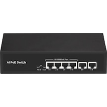 Uranıum Poe-4020-55w 4 Port 10/100 + 2 Port 10/100 Rj45 Uplınk Poe Swıtch Realtek Chıpset