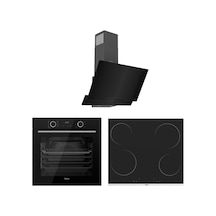 Ferre Fryart Ms Serisi XE63CS - MS261 - D063 Siyah Cam Ankastre Elektrikli Set