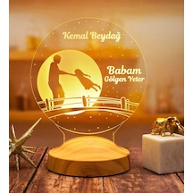 Babalar Günü Hediyesi, Canım Babam Kız Figürlü Babalar Günü Hediyesi Led Lamba