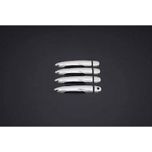 Renault Clio 3 Hb Uyumlu Kapı Kolu 4 Parça 2006-2011 Paslanmaz Krom