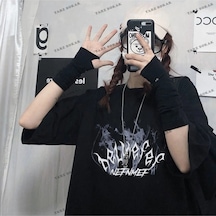 Adrift Y2k Unisex Harajuka Anime Retro Kawai Kuromi T-shirt Kod Rertr Tarzsokak 6742 Siyah