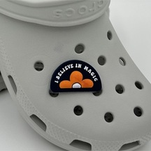 Crocs Terlik Süsü Ve Aksesuarı , Çanta Süsü Jibbitz Papatya Magic 02 Görsel Figür Aksesuar Turuncu Lacivert-beyaz