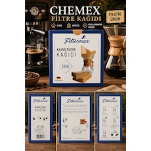 Chemex Uyumlu Kahve Filtre Kağıdı Kahverengi 100'lü Paket