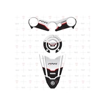 Yamaha Yzf R6 Yzf600 2006 - 2016 Special Beyaz Siyah Tank Pad Dep
